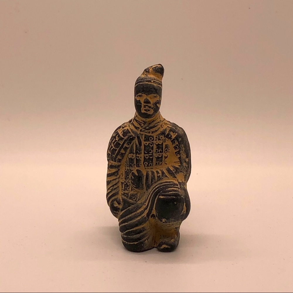 Mini Chinese warrior figurine collectible.